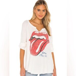 Free People Rolling Stones Waffle Tee